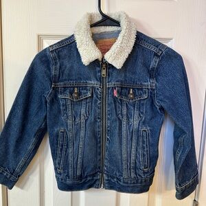 Levi's Denim Jean Jacket Sherpa Collar Zip Up